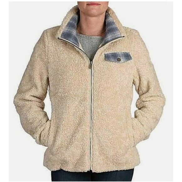 Pendleton Ladies' Fuzzy Zip Jacket Coat Teddy Bear Fall Winter Sherpa Fleece med - Picture 15 of 15